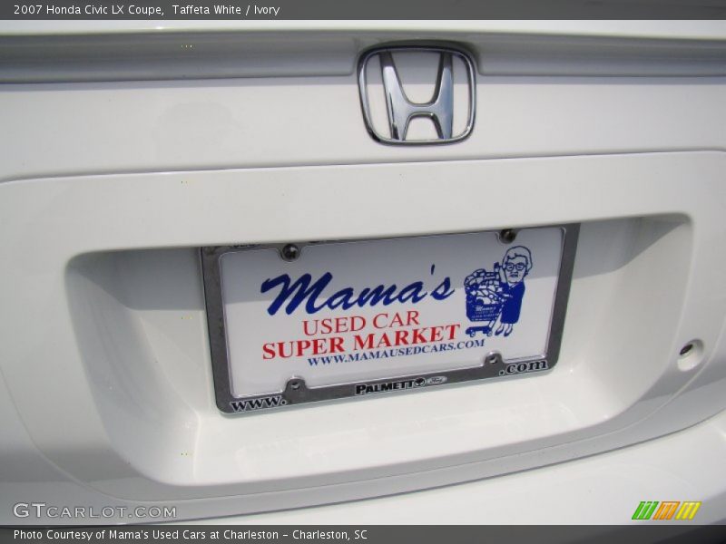 Taffeta White / Ivory 2007 Honda Civic LX Coupe