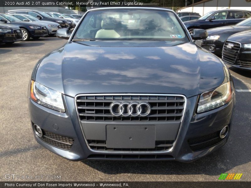 Meteor Gray Pearl Effect / Light Gray 2010 Audi A5 2.0T quattro Cabriolet