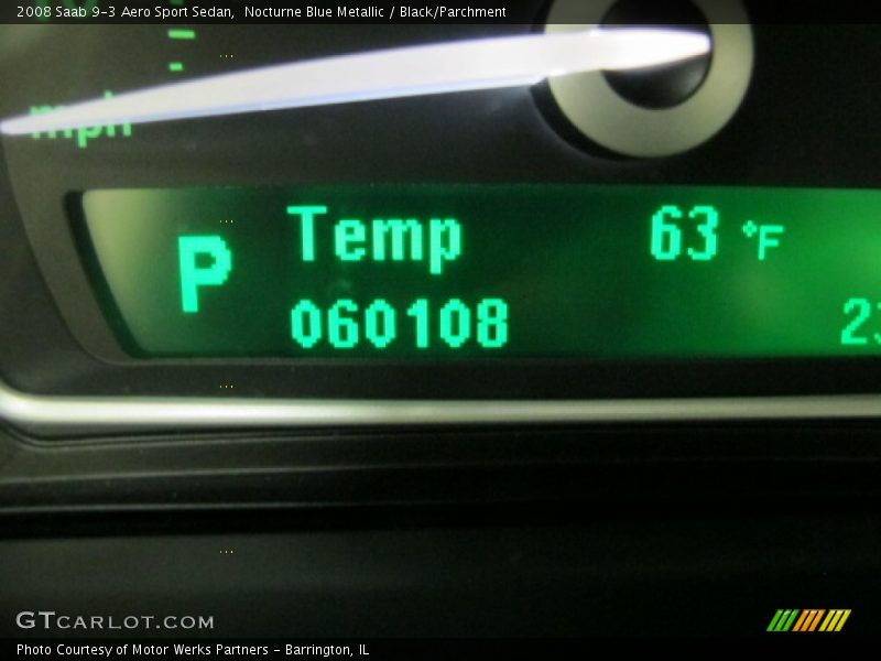 Nocturne Blue Metallic / Black/Parchment 2008 Saab 9-3 Aero Sport Sedan