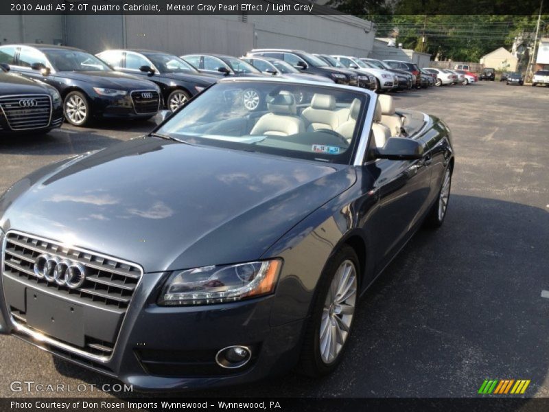 Meteor Gray Pearl Effect / Light Gray 2010 Audi A5 2.0T quattro Cabriolet