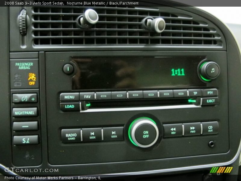 Nocturne Blue Metallic / Black/Parchment 2008 Saab 9-3 Aero Sport Sedan