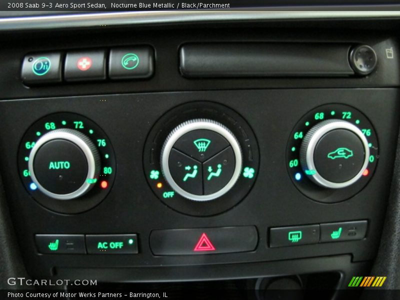 Nocturne Blue Metallic / Black/Parchment 2008 Saab 9-3 Aero Sport Sedan