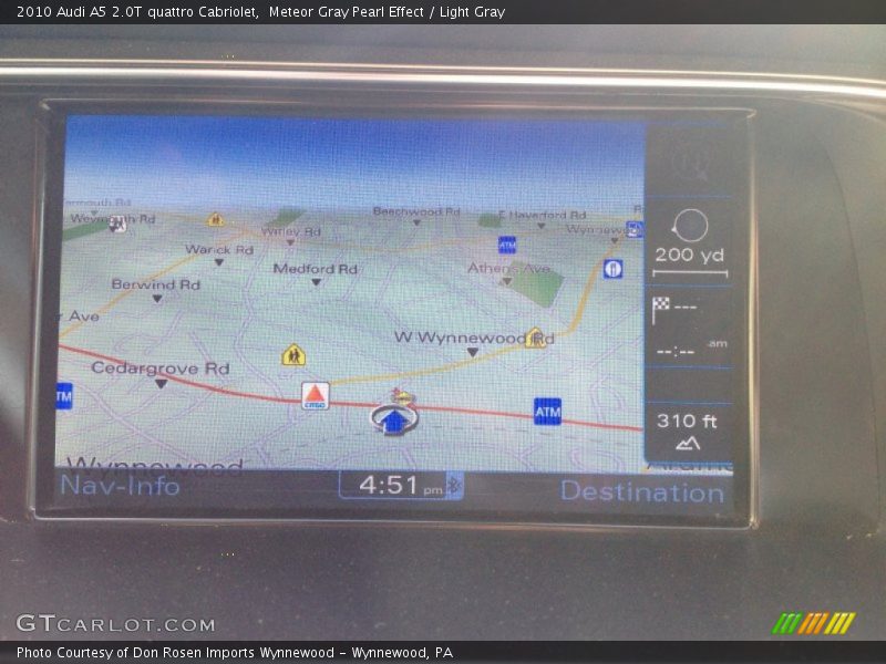 Meteor Gray Pearl Effect / Light Gray 2010 Audi A5 2.0T quattro Cabriolet