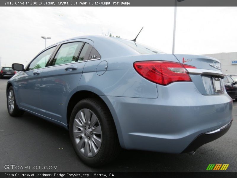Crystal Blue Pearl / Black/Light Frost Beige 2013 Chrysler 200 LX Sedan