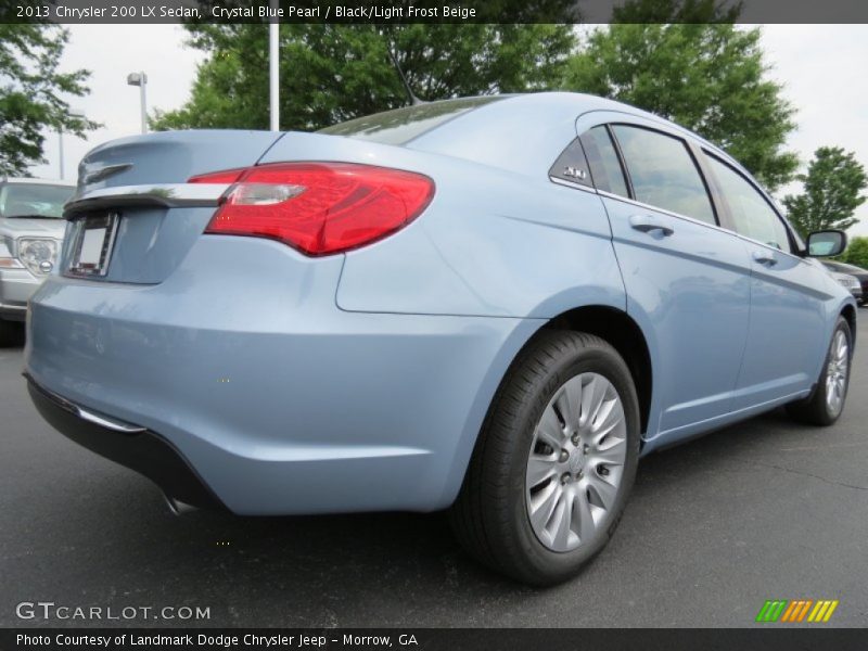 Crystal Blue Pearl / Black/Light Frost Beige 2013 Chrysler 200 LX Sedan