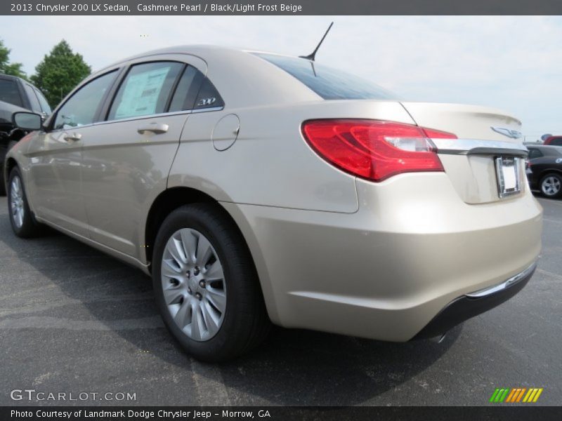 Cashmere Pearl / Black/Light Frost Beige 2013 Chrysler 200 LX Sedan