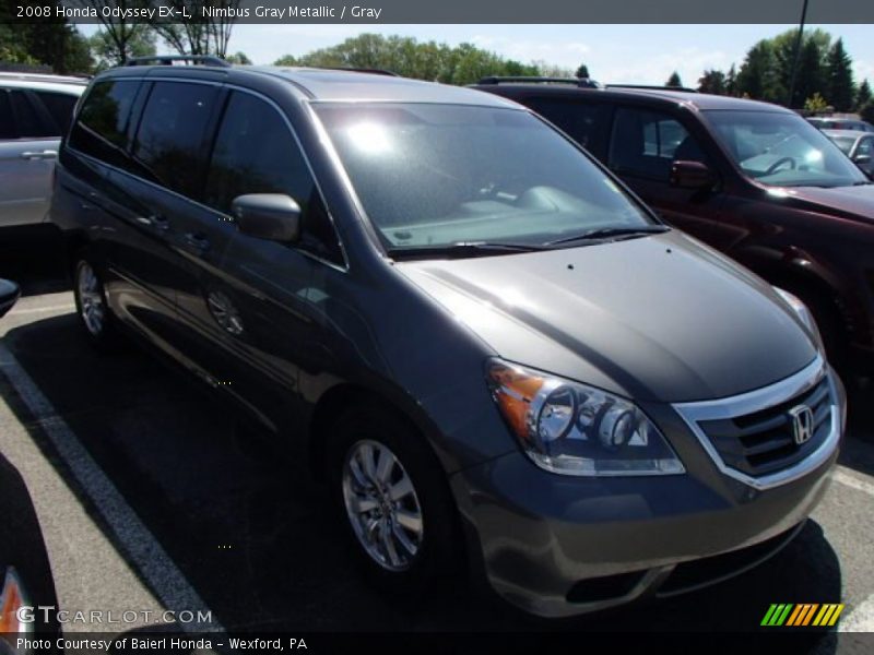 Nimbus Gray Metallic / Gray 2008 Honda Odyssey EX-L