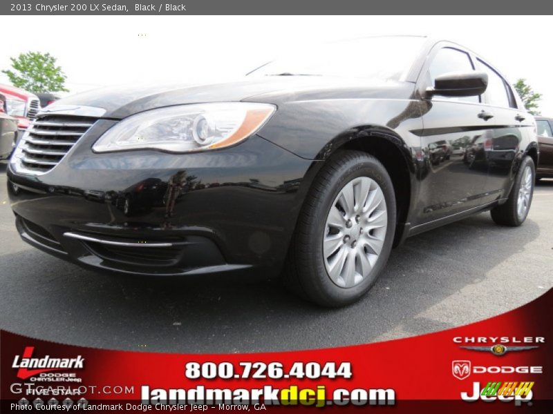 Black / Black 2013 Chrysler 200 LX Sedan
