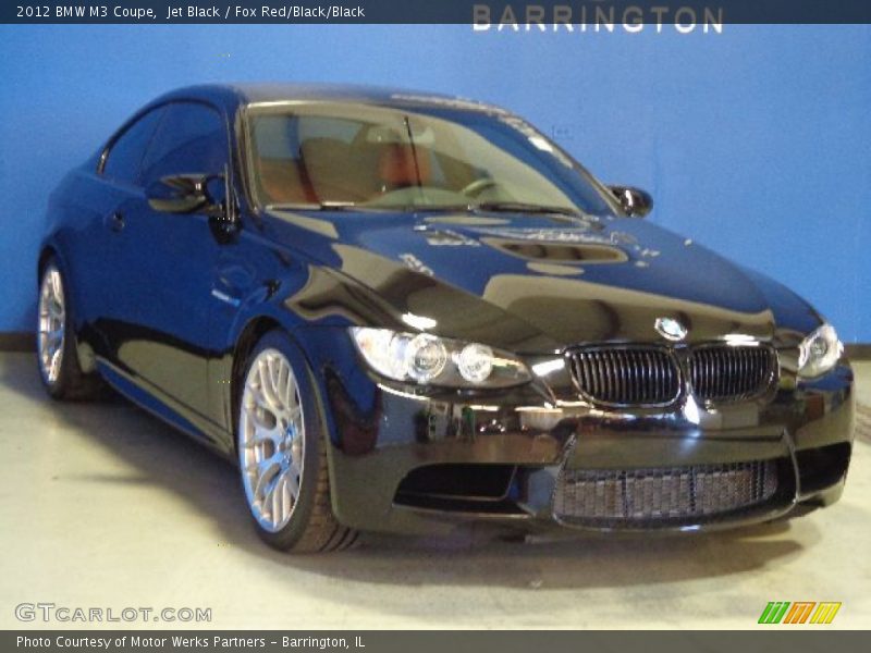 Jet Black / Fox Red/Black/Black 2012 BMW M3 Coupe