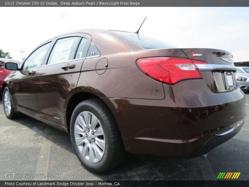 Deep Auburn Pearl / Black/Light Frost Beige 2013 Chrysler 200 LX Sedan