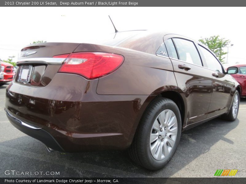 Deep Auburn Pearl / Black/Light Frost Beige 2013 Chrysler 200 LX Sedan