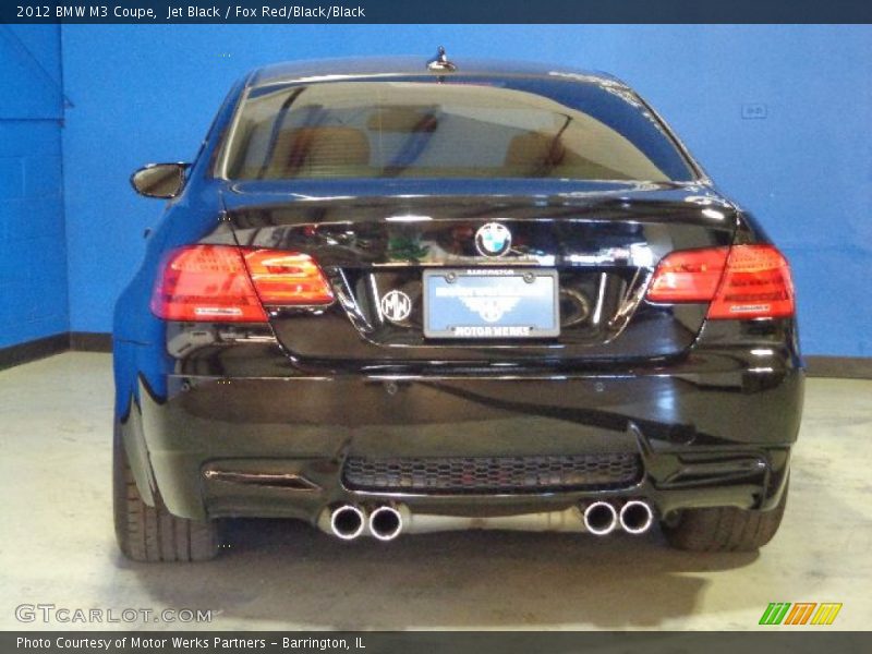 Jet Black / Fox Red/Black/Black 2012 BMW M3 Coupe