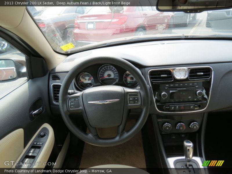 Deep Auburn Pearl / Black/Light Frost Beige 2013 Chrysler 200 LX Sedan