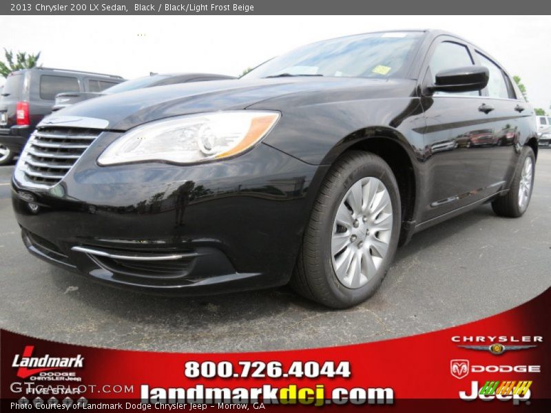 Black / Black/Light Frost Beige 2013 Chrysler 200 LX Sedan