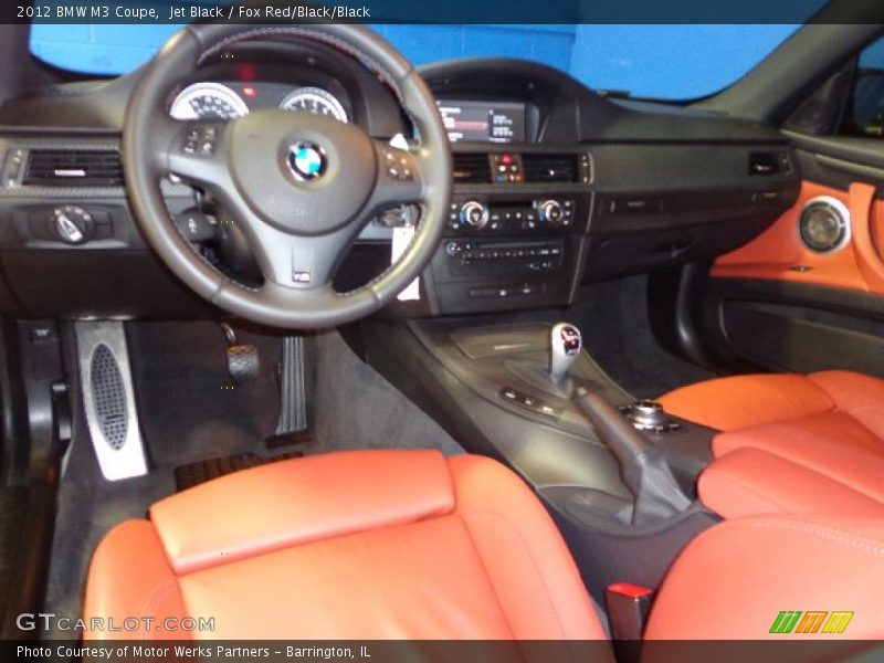 Jet Black / Fox Red/Black/Black 2012 BMW M3 Coupe