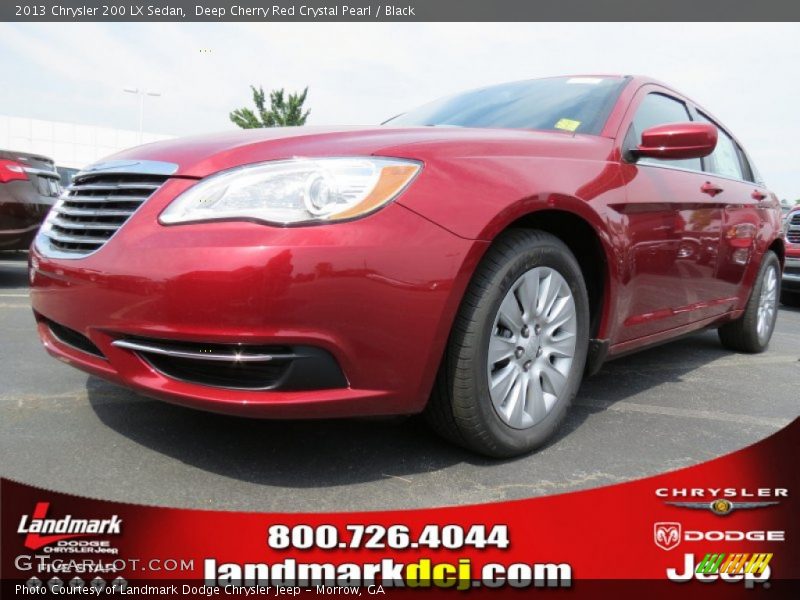 Deep Cherry Red Crystal Pearl / Black 2013 Chrysler 200 LX Sedan