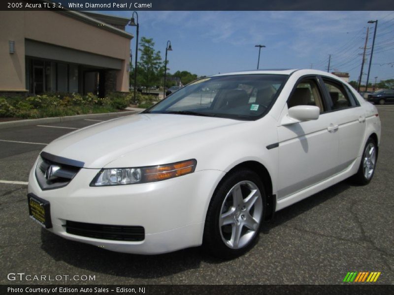 White Diamond Pearl / Camel 2005 Acura TL 3.2