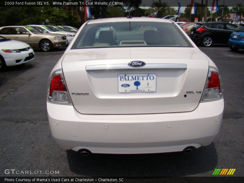 White Platinum Tri Coat Metallic / Camel 2009 Ford Fusion SEL V6