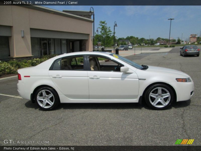 White Diamond Pearl / Camel 2005 Acura TL 3.2