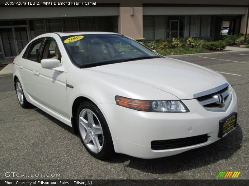 White Diamond Pearl / Camel 2005 Acura TL 3.2