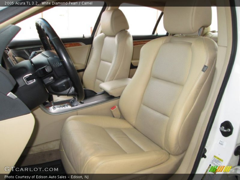 White Diamond Pearl / Camel 2005 Acura TL 3.2