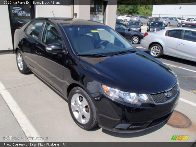 Ebony Black / Stone 2010 Kia Forte EX