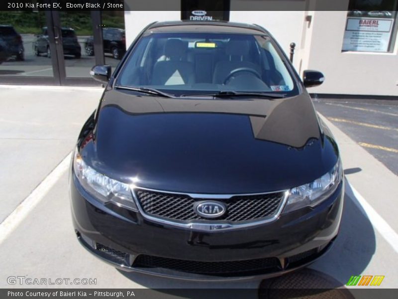 Ebony Black / Stone 2010 Kia Forte EX