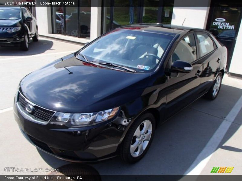 Ebony Black / Stone 2010 Kia Forte EX