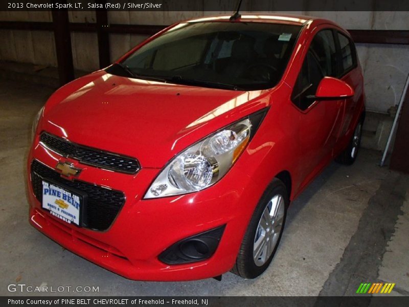 Salsa (Red) / Silver/Silver 2013 Chevrolet Spark LT