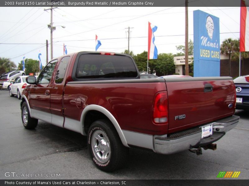 Burgundy Red Metallic / Medium Graphite Grey 2003 Ford F150 Lariat SuperCab