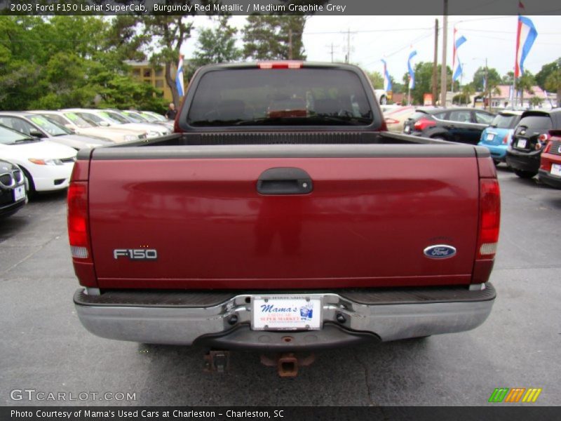 Burgundy Red Metallic / Medium Graphite Grey 2003 Ford F150 Lariat SuperCab