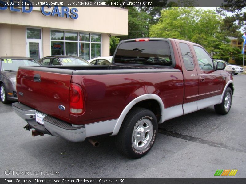 Burgundy Red Metallic / Medium Graphite Grey 2003 Ford F150 Lariat SuperCab
