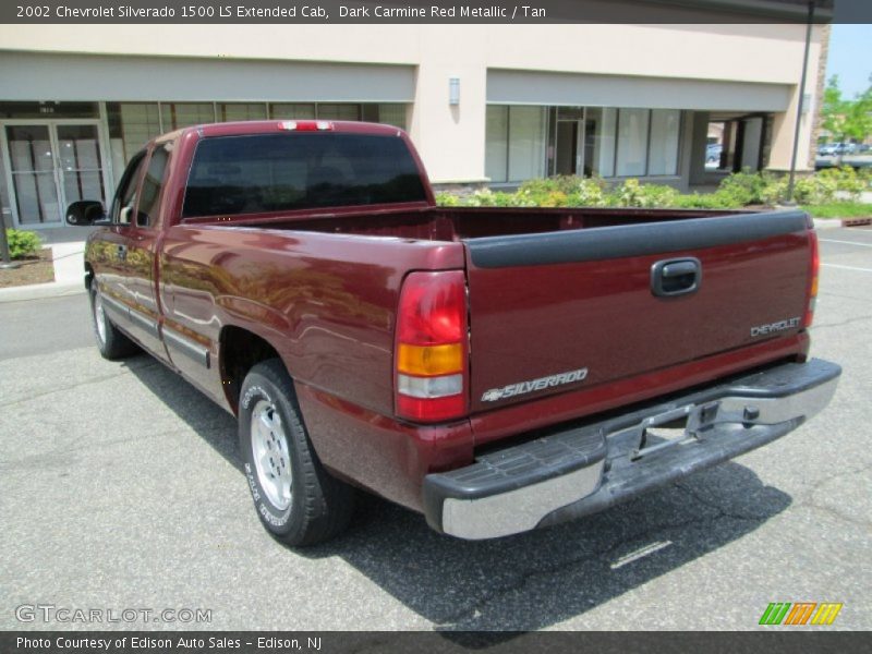 Dark Carmine Red Metallic / Tan 2002 Chevrolet Silverado 1500 LS Extended Cab