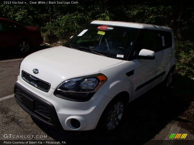 Clear White / Black Soul Logo Cloth 2013 Kia Soul +