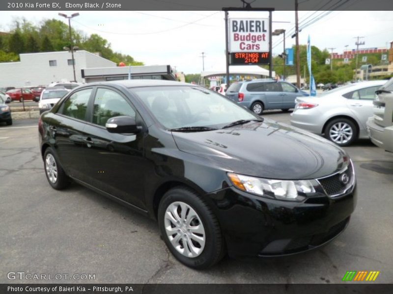 Ebony Black / Stone 2010 Kia Forte EX