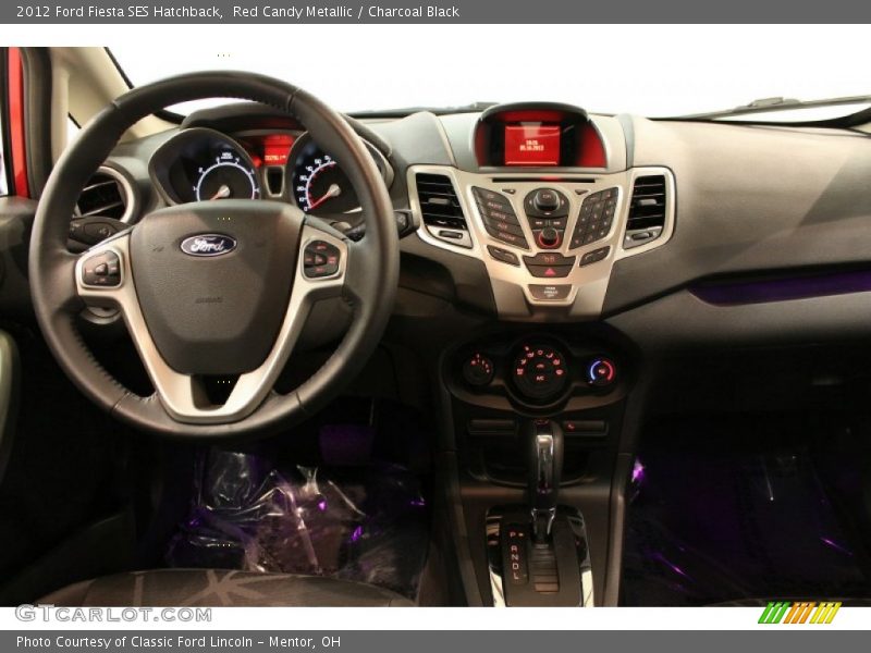 Red Candy Metallic / Charcoal Black 2012 Ford Fiesta SES Hatchback
