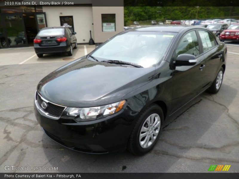 Ebony Black / Stone 2010 Kia Forte EX