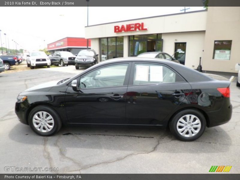 Ebony Black / Stone 2010 Kia Forte EX