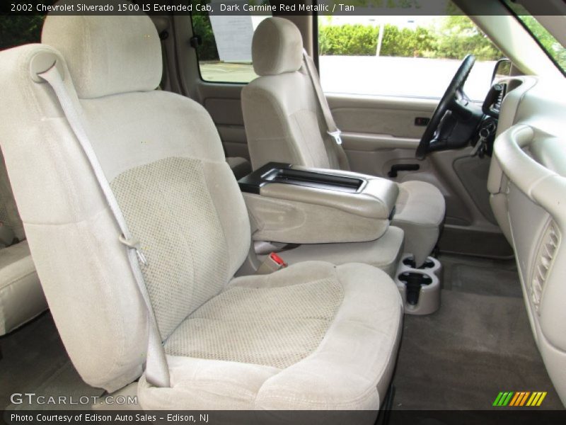 Dark Carmine Red Metallic / Tan 2002 Chevrolet Silverado 1500 LS Extended Cab