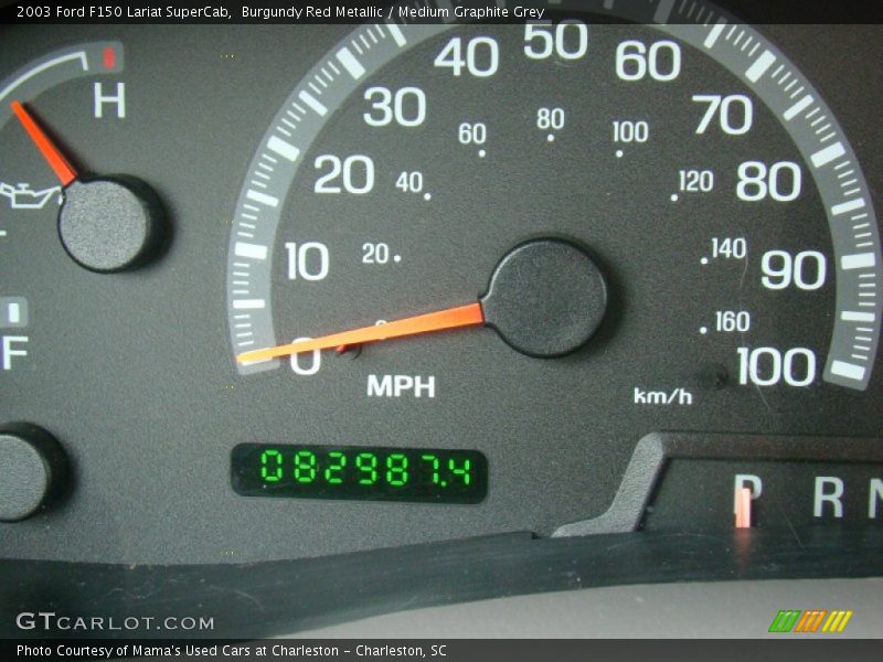 Burgundy Red Metallic / Medium Graphite Grey 2003 Ford F150 Lariat SuperCab