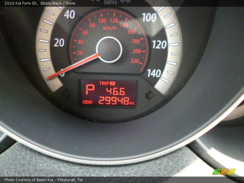 Ebony Black / Stone 2010 Kia Forte EX