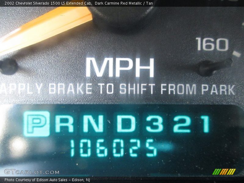 Dark Carmine Red Metallic / Tan 2002 Chevrolet Silverado 1500 LS Extended Cab