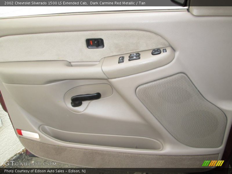 Dark Carmine Red Metallic / Tan 2002 Chevrolet Silverado 1500 LS Extended Cab