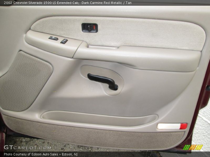 Dark Carmine Red Metallic / Tan 2002 Chevrolet Silverado 1500 LS Extended Cab