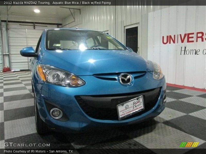 Aquatic Blue Mica / Black w/Red Piping 2012 Mazda MAZDA2 Touring