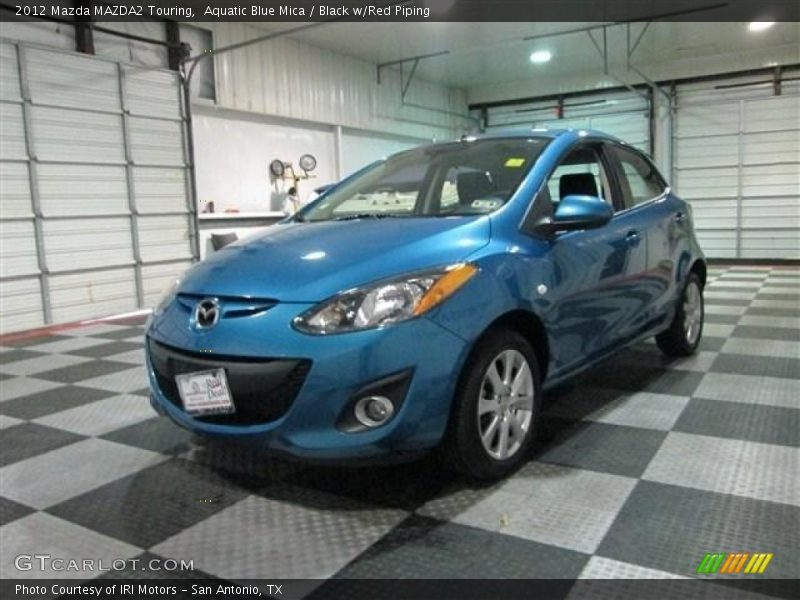 Aquatic Blue Mica / Black w/Red Piping 2012 Mazda MAZDA2 Touring