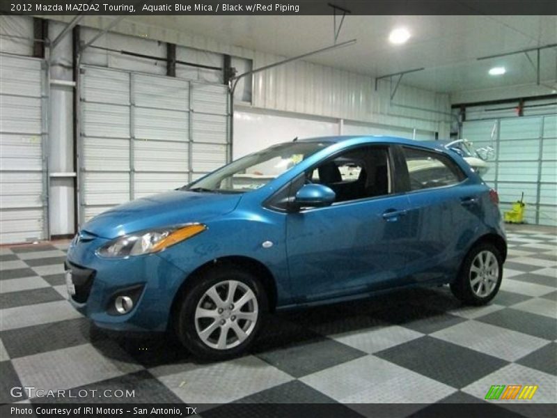 Aquatic Blue Mica / Black w/Red Piping 2012 Mazda MAZDA2 Touring