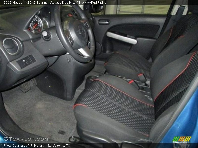 Aquatic Blue Mica / Black w/Red Piping 2012 Mazda MAZDA2 Touring