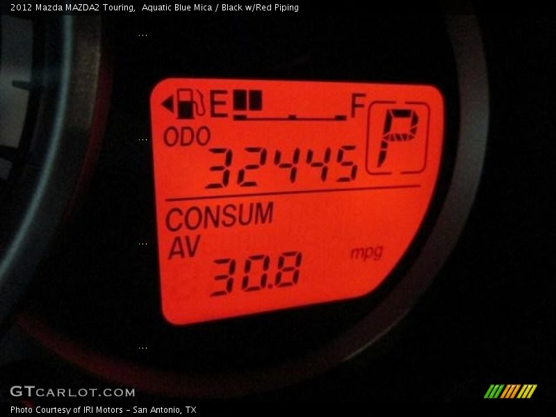 Aquatic Blue Mica / Black w/Red Piping 2012 Mazda MAZDA2 Touring