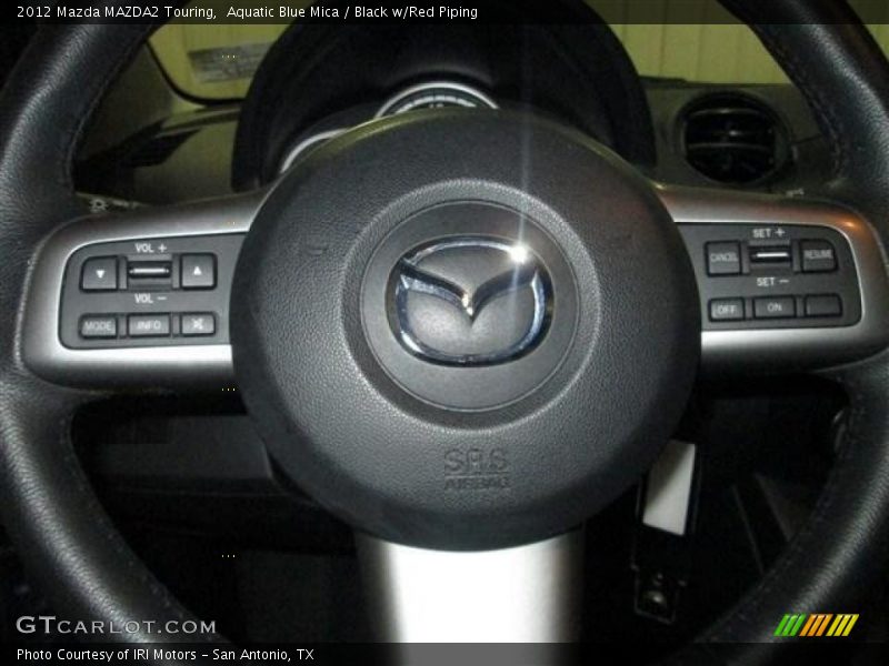 Aquatic Blue Mica / Black w/Red Piping 2012 Mazda MAZDA2 Touring